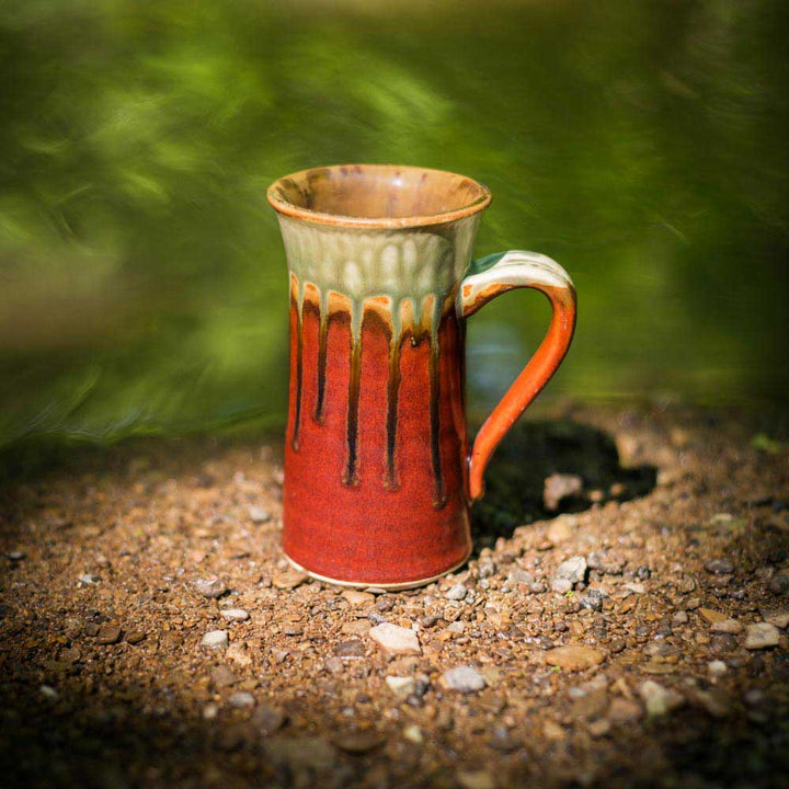 Buy 13 oz. Straight Handmade Rustic Red Ceramic Mug - 2 - Blanket Creek Pottery 