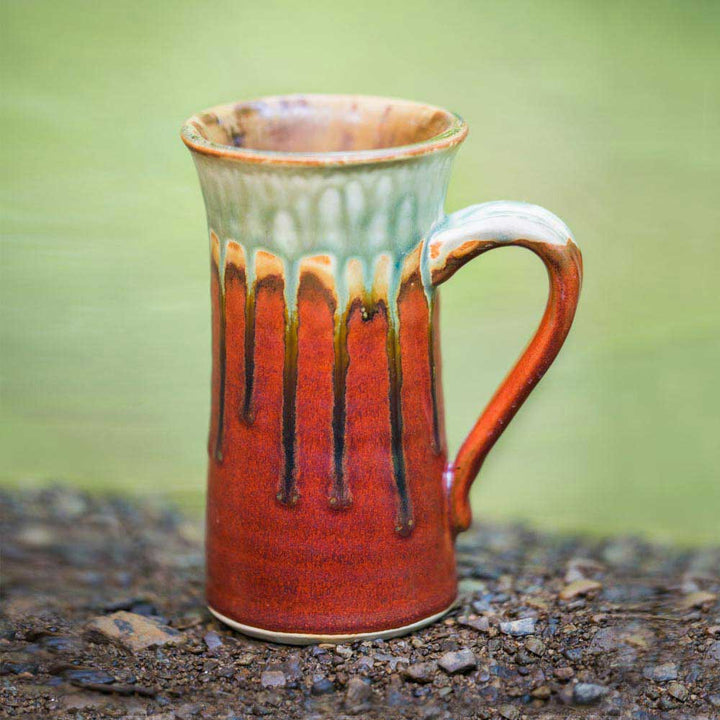 Buy 13 oz. Straight Handmade Rustic Red Ceramic Mug - 5 - Blanket Creek Pottery 