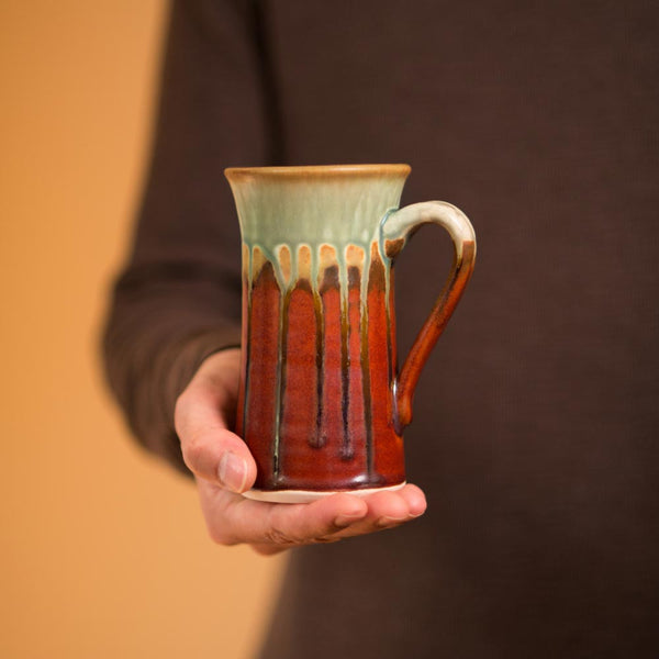 Buy 13 oz. Straight Handmade Rustic Red Ceramic Mug - 1 - Blanket Creek Pottery 