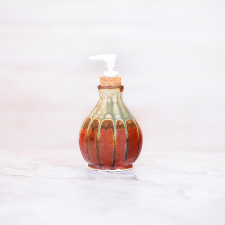 Buy 14.5 oz. Rustic Red Ceramic Soap Dispenser Bottle - 3 - Blanket Creek Pottery 
