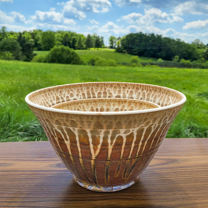 Buy Small 48 oz. Golden Amber Ceramic Serving Bowl - 9 - Blanket Creek Pottery 