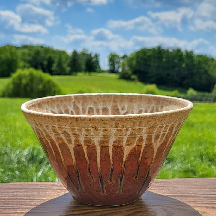 Buy Small 48 oz. Golden Amber Ceramic Serving Bowl - 5 - Blanket Creek Pottery 