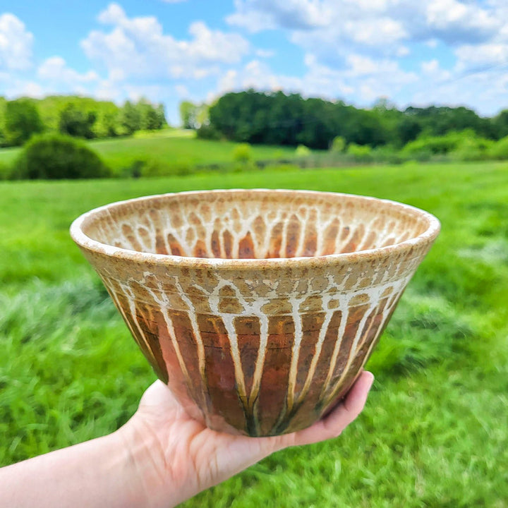 Buy Small 48 oz. Golden Amber Ceramic Serving Bowl - 2 - Blanket Creek Pottery 