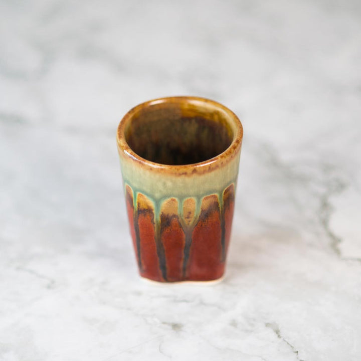 Rustic Cups Bathroom Cup - Rustic Red | Handleless Mug | Pottery Cup