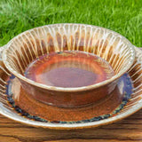 Ceramic Pie Plate / Baking Dish - Golden Amber