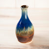 Tall Ceramic Bud Vase - Amber Blue