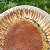 Oval Ceramic Snack Plate - Golden Amber