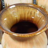 Tall Cylinder Vase - Burgundy & Golden Amber