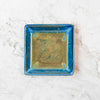 Medium Ceramic Square Plate - Amber Blue