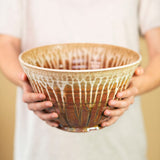 Large 1 gal. Ceramic Serving Bowl - Golden Amber
