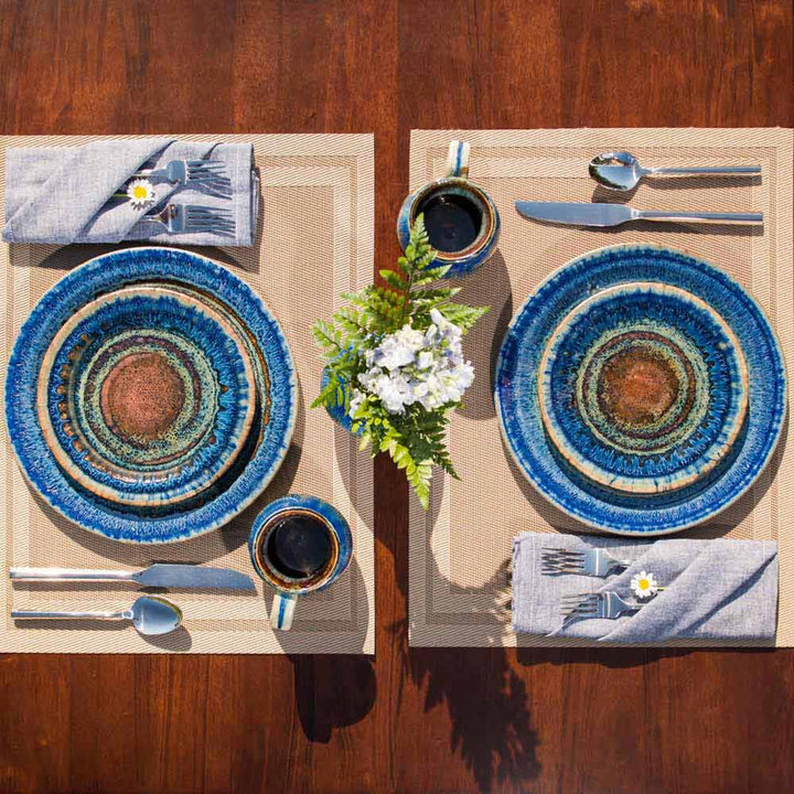 Purchase Amber Blue Handmade Ceramic Dessert & Salad Plate - 7 - Blanket Creek Pottery 