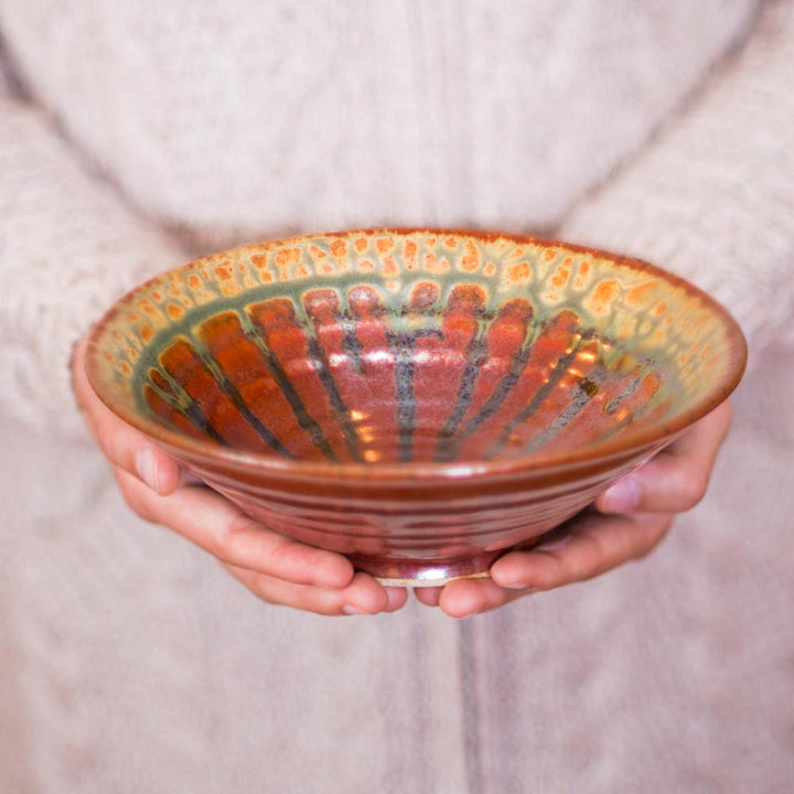 Shop Rustic Red Handmade Ceramic Salad Bowl - 1 - Blanket Creek Pottery 