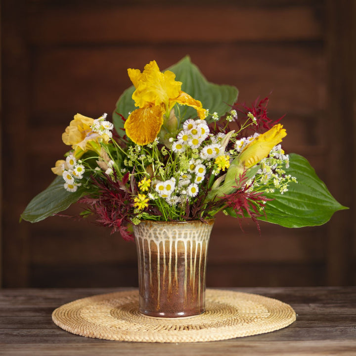 Purchase Golden Amber Ceramic Utensil Holder - 3 - Blanket Creek Pottery 