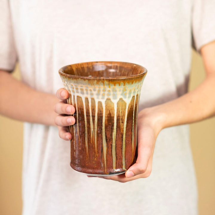 Purchase Golden Amber Ceramic Utensil Holder - 2 - Blanket Creek Pottery 