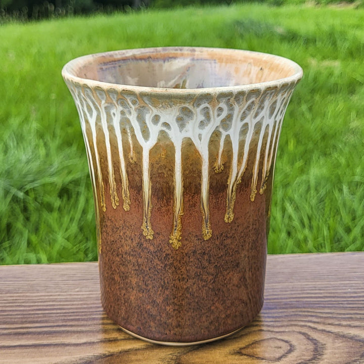 Purchase Golden Amber Ceramic Utensil Holder - 13 - Blanket Creek Pottery 