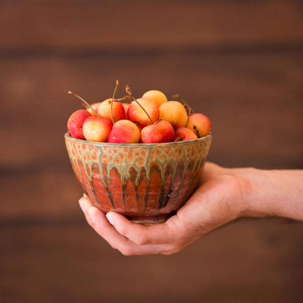 Shop Rustic Red Handmade Ceramic Cereal/Soup Bowl - 1 - Blanket Creek Pottery 