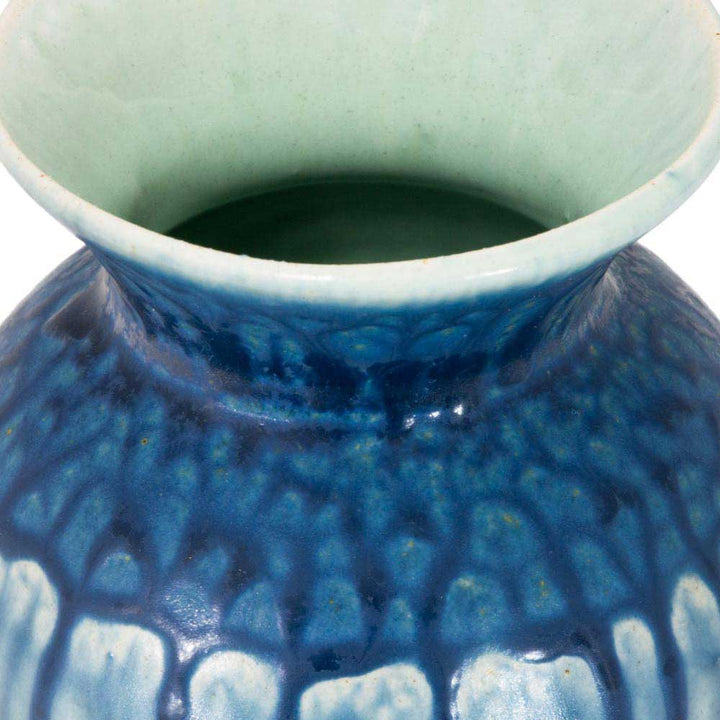 Shop Blue Mint Green Classic Handmade Ceramic Vase - 7 - Blanket Creek Pottery 