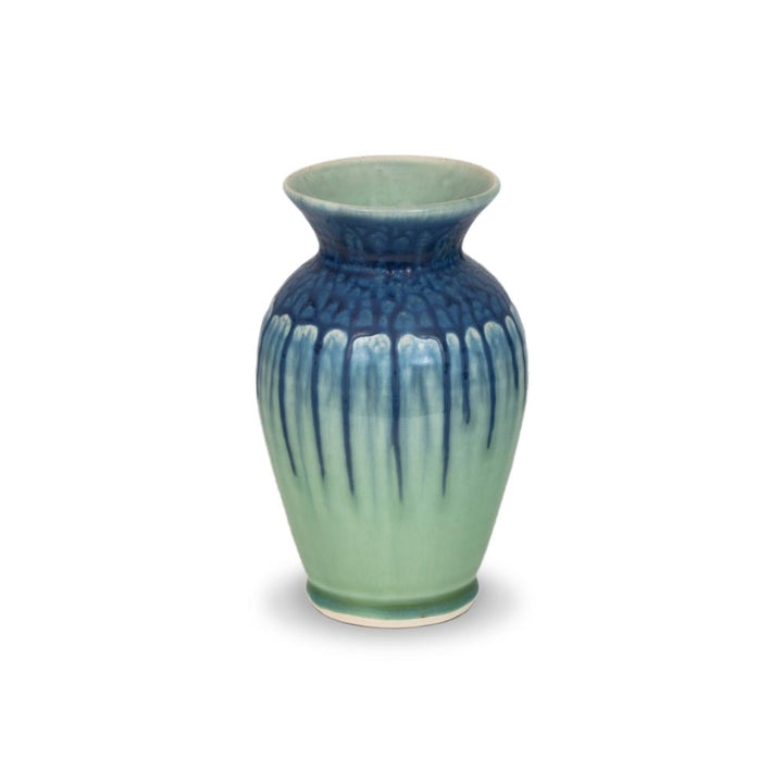 Shop Blue Mint Green Classic Handmade Ceramic Vase - 2 - Blanket Creek Pottery 