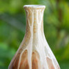 Tall Ceramic Bud Vase - Golden Amber
