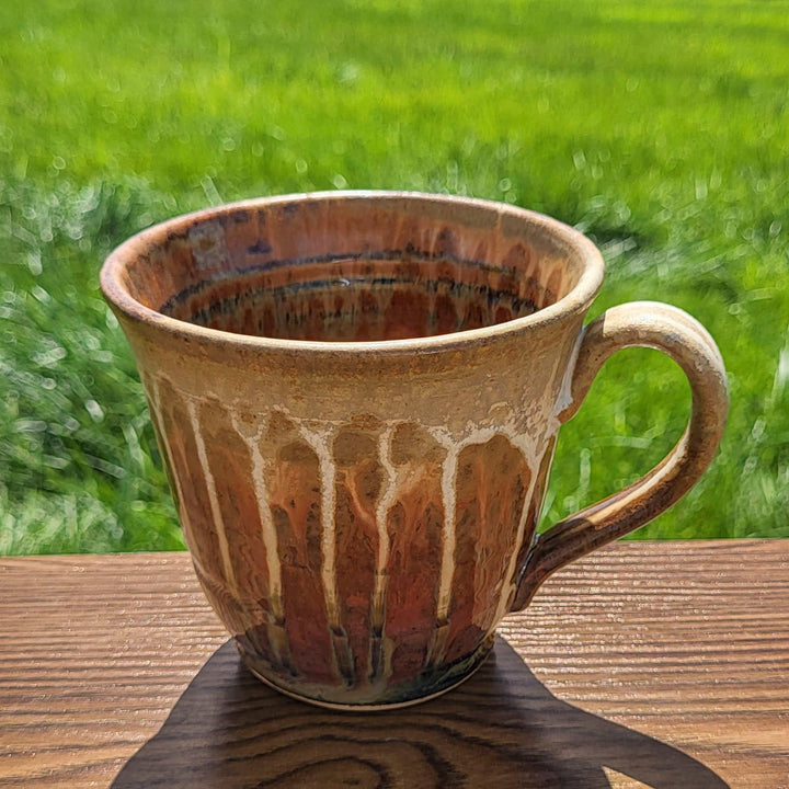 Buy Large Golden Amber Handmade Ceramic Coffee & Soup Mug - 5 - Blanket Creek Pottery 