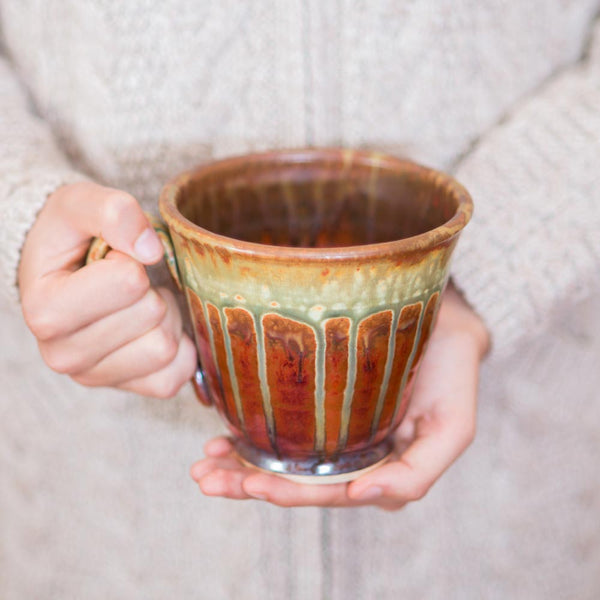 Buy Large 18 oz. Rustic Red Handmade Ceramic Soup Mug - 1 - Blanket Creek Pottery 