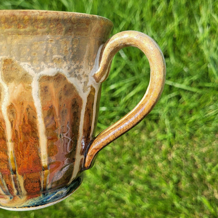 Buy Large Golden Amber Handmade Ceramic Coffee & Soup Mug - 6 - Blanket Creek Pottery 