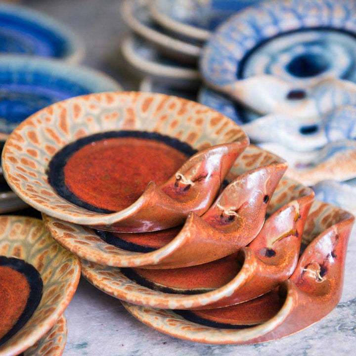 Deruta Raffaellesco Large Spoon Rest Terracotta Dragon Made in Italy Deruta Raffaellesco Large Spoon Rest Terracotta Dragon Made in Italy