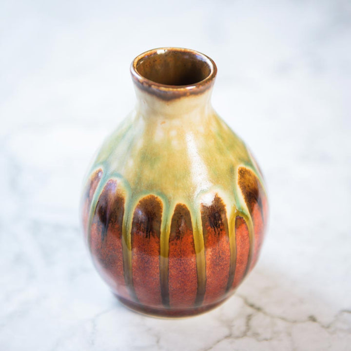 Shop Rustic Red Round Handmade Ceramic Bud Vase - 8 - Blanket Creek Pottery 