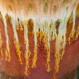 Large Ceramic Straight Vase - Golden Amber
