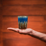 8 oz. Square Ceramic Cup - Amber Blue