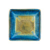 Small Ceramic Square Plate - Amber Blue