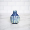 Round Ceramic Bud Vase - Blue Mint Green