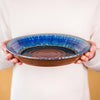 Ceramic Pie Plate / Baking Dish - Amber Blue