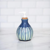 14.5 oz. Ceramic Soap Dispenser Pump - Blue Mint Green