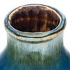 Round Ceramic Bud Vase - Amber Blue