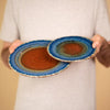 Ceramic Dessert / Lunch Plate - Amber Blue