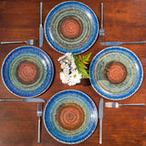 Ceramic Dinner Plate - Amber Blue