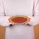 Ceramic Dessert / Lunch Plate - Rustic Red