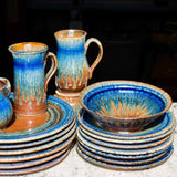 Ceramic salad bowl - Amber Blue