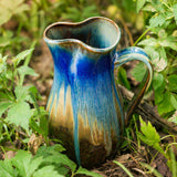 Large 2.5 qt. Ceramic Pitcher - Amber Blue