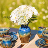 Classic Ceramic Vase - Amber Blue