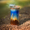 13 oz. Ceramic Tumbler / Vase - Amber Blue