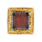 Small Ceramic Square Plate - Rustic Red