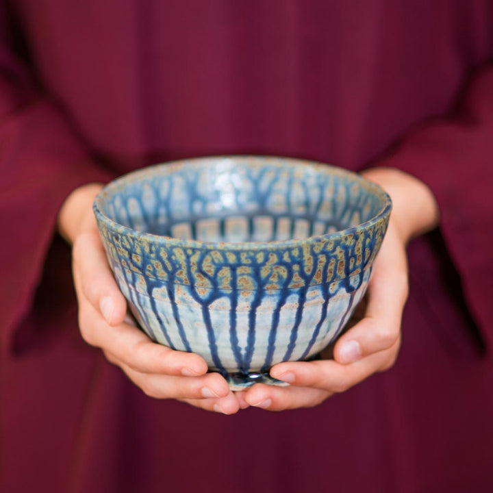 Shop Blue Mint Green Handmade Ceramic Cereal Bowl - 1 - Blanket Creek Pottery 