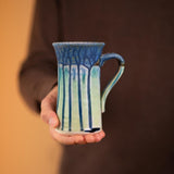 13 oz. Straight Ceramic Mug - Blue Mint Green