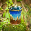 Straight Blue Ceramic Vase / Large ceramic vase, Great as a Ceramic Flower Pot & Utensil Organizer